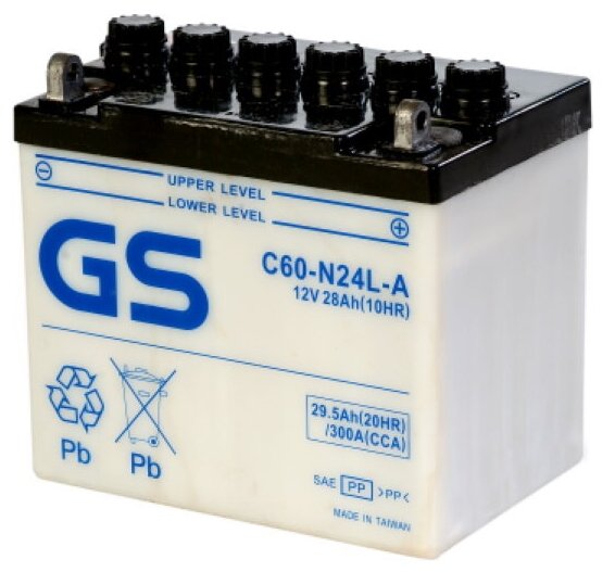 Мото аккумулятор GS C60-N24L-A (б/э)