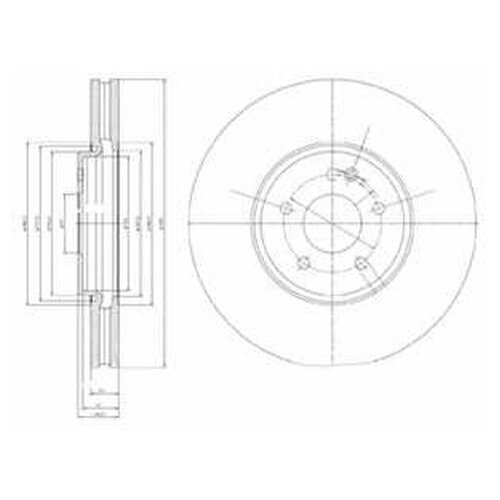 фото Тормозной диск передний delphi bg9020 для mercedes clk a208, c208, e-class w210