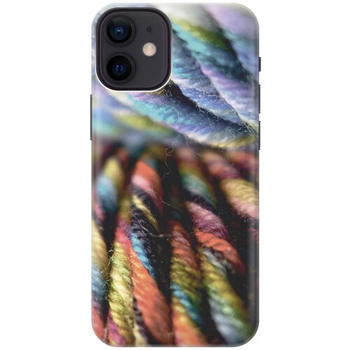 фото Силиконовый чехол на apple iphone 12 mini / эпл айфон 12 мини с принтом "пряжа gosso