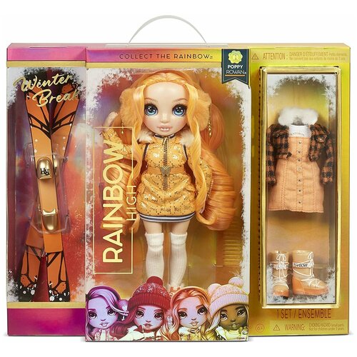 Кукла Ренбоу Хай Rainbow High Fashion Doll Winter Break - Poppy Rowan 28 см, 574767 Поппи Роуэн rainbow high кукла cheer doll poppy rowan orange