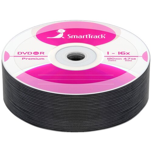 Диск DVD-R 4,7Gb 16x SmartTrack bulk, упаковка 25 шт.