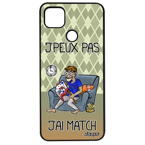 фото Красивый чехол для мобильного // xiaomi redmi 9c // "не могу - у меня матч!" принт шутка, utaupia, зеленый