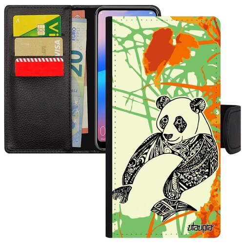фото Красивый чехол-книжка на смартфон // samsung galaxy a50 // "панда" бамбук азия, utaupia, цветной