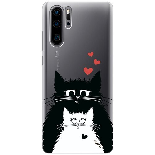 Ультратонкий силиконовый чехол-накладка Transparent для Huawei P30 Pro с 3D принтом Cats in Love ультратонкий силиконовый чехол накладка transparent для samsung galaxy s10e с 3d принтом cats in love