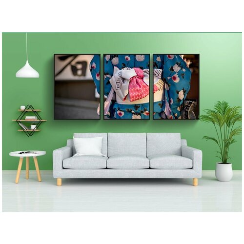 фото Набор модулных постеров для интерьера "кимоно, костюм, назад" 60x90 см. в тубусе, без рамки lotsprints