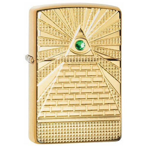 Зажигалка ZIPPO Armor с покрытием High Polish Brass, латунь/сталь, золотистая, 38x13x57 мм зажигалка zippo armor® с покрытием high polish brass латунь сталь золотистая 38x13x57 мм