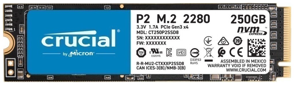 Твердотельный накопитель Crucial Ct250p2ssd8t .