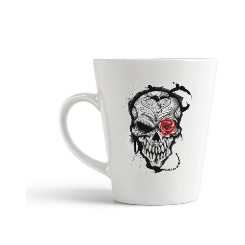 фото Кружка-латте coolpodarok череп в глазу роза