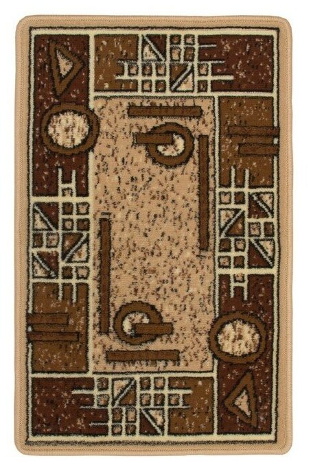 Ковер Люберецкие ковры Мокко, коричневый, 1.5 х 0.8 м - фотография № 6