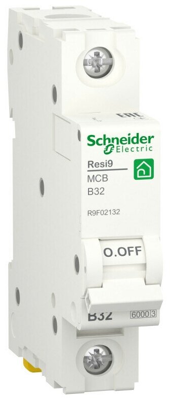 Автоматический выключатель Schneider Electric Resi9 1P 32А (B) 6кА, R9F02132