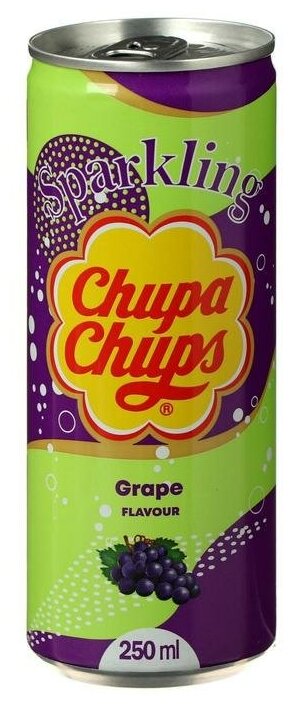 Напиток газированный Chupa Chups виноград, 250 мл / 1 ШТ - фотография № 3