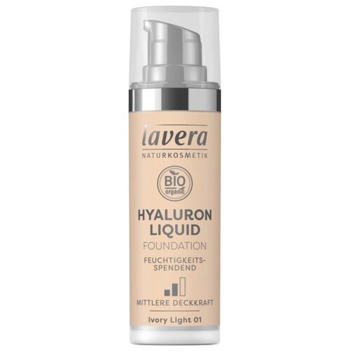 Lavera Тональный крем Hyaluron Liquid Foundation, 30 мл, оттенок: 01 Ivory Light jomtam тональный крем light concealer foundation 30 мл 30 г оттенок 01 натуральный 1 шт