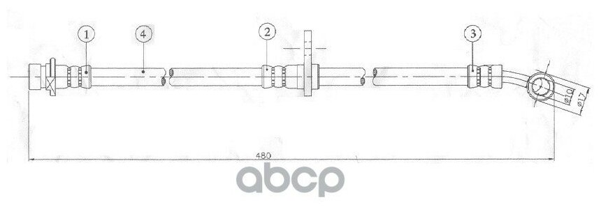 ST01464SDAA01 SAT Шланг тормозной передний (Таиланд) HONDA ACCORD 02- RH