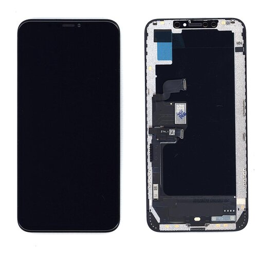Дисплей для Apple iPhone XS MAX в сборе с тачскрином (OLED HE) черный защитное противоударное стекло mypads на asus zenfone 2 ze550ml ze551ml 2 deluxe 2 deluxe se ze551ml с олеофобным покрытием