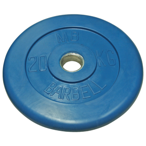 20 кг диск (блин) MB Barbell (синий) 50 мм.