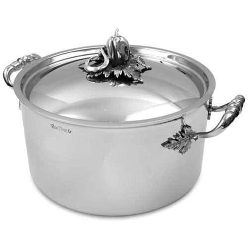 Кастрюля RUFFONI Opus Prima 8 л, 26 см, D26 Ruffoni, нержавеющая сталь, с крышкой, металлик, Италия