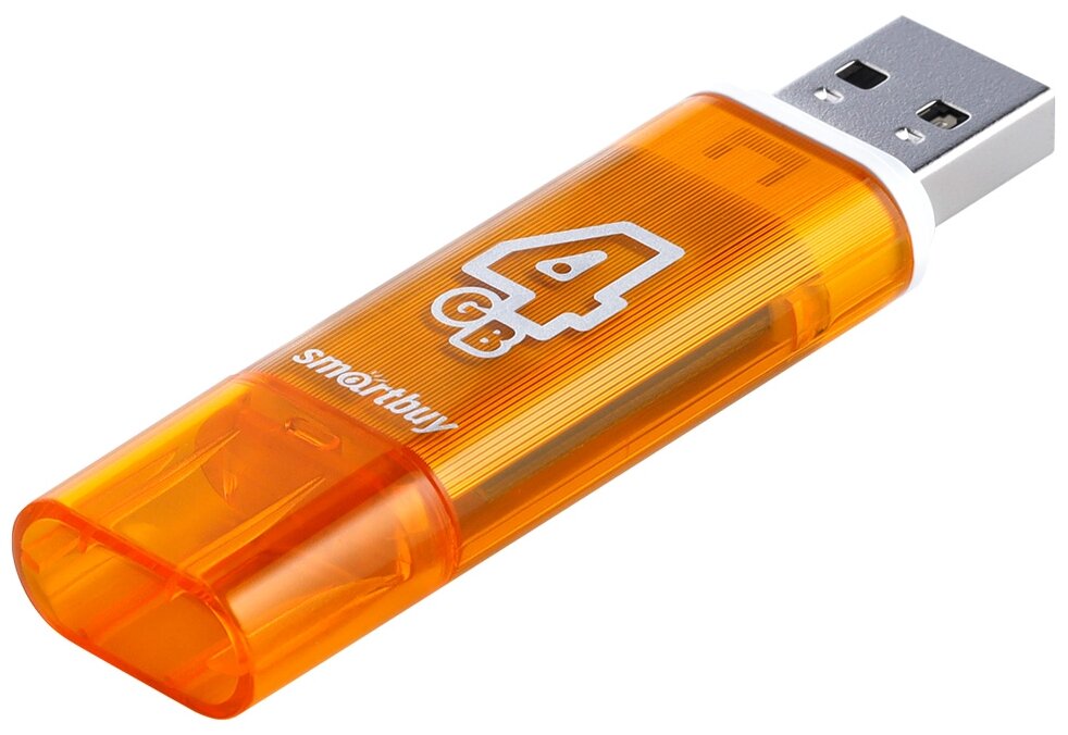 USB флеш (SMARTBUY (SB4GBGS-OR) 4GB GLOSSY SERIES ORANGE)