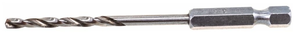 Сверло по металлу 3,5 мм, HSS полированная, хвостовик под биту - фотография № 4