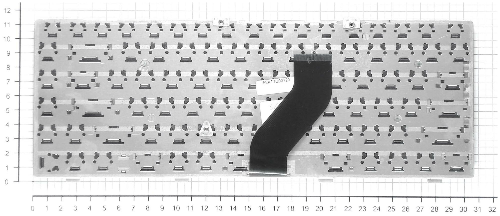 Клавиатура для ноутбука HP Pavilion dv6383eu серебристая без рамки плоский Enter