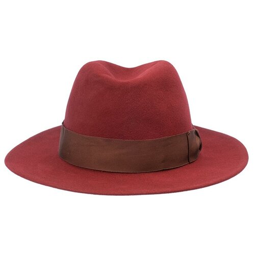 фото Шляпа федора bailey, шерсть, подкладка, размер 57, бордовый