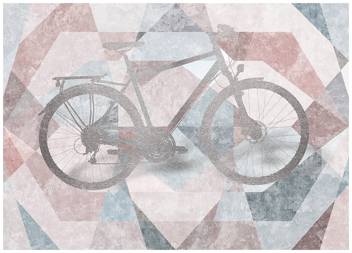 Бронзовый велосипед - Виниловые фотообои, (211х150 см)