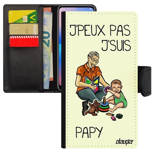 фото Противоударный чехол-книжка на телефон // apple iphone 7 plus // "не могу - стал дедом!" дед крутой, utaupia, белый