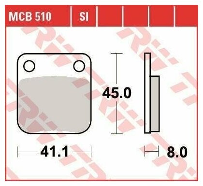 Колодки тормозные дисковые MCB510SI