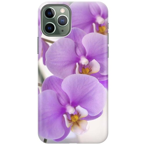 фото Ультратонкий силиконовый чехол-накладка для apple iphone 11 pro с принтом "сиреневые орхидеи" gosso