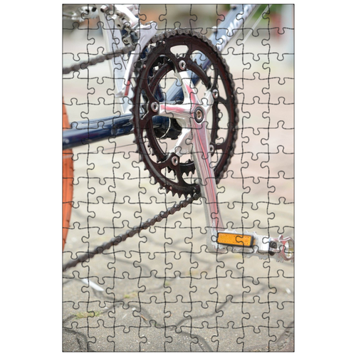 фото Магнитный пазл 27x18см."велосипед, цепи, колесо" на холодильник lotsprints