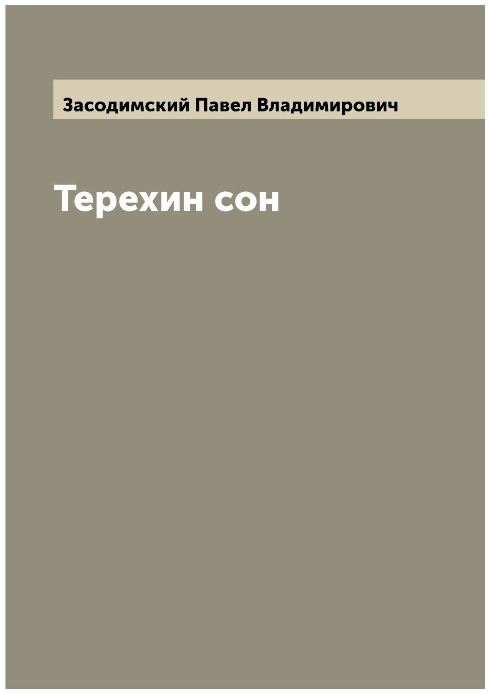 Книга Терехин сон (Засодимский Павел Владимирович) - фото №1