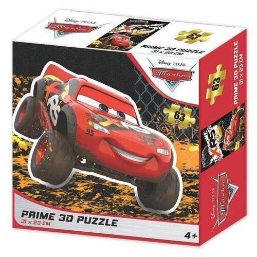 Пазл 3D Тачки, 63 элемента prime 3d puzzle disney – тачки 63 элемента