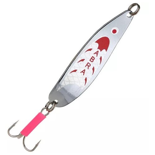 фото Блесна mikado колеблющаяся abra № 2 pmb-wab-17 17 г 76 мм серебро/красный