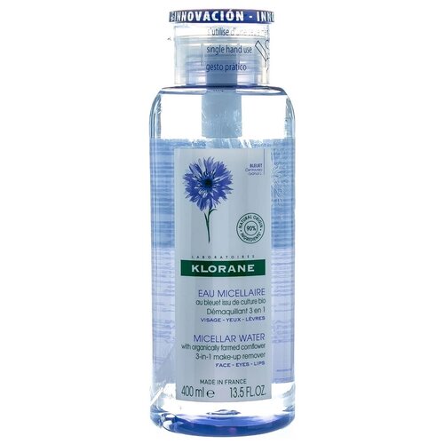 KLORANE Мицеллярная вода для снятия макияжа с экстрактом василька 400 мл