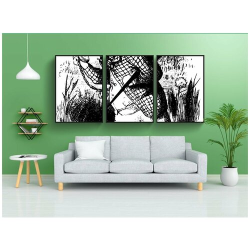 фото Набор модулных постеров для интерьера "алиса, кэрролл, карман" 60x90 см. в тубусе, без рамки lotsprints