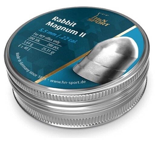 Пули H&N Rabbit Magnum II 5,5 мм, 1,64 грамм, 200 штук