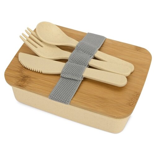 Ланч-бокс Lunch из пшеничного волокна с бамбуковой крышкой 600₽