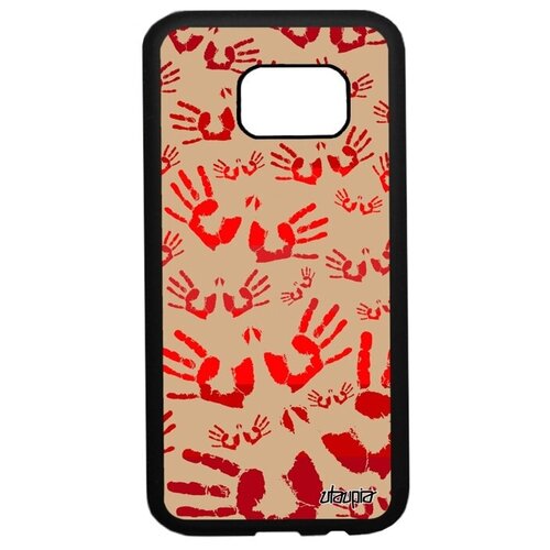 фото Защитный чехол на смартфон // samsung galaxy s7 // "отпечаток ладони" arm palm, utaupia, красный