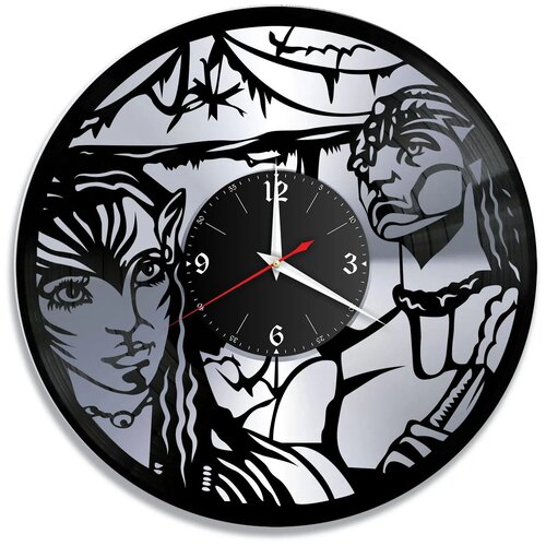 фото Часы настенные "аватар, серебро" из винила, №1 redlaser