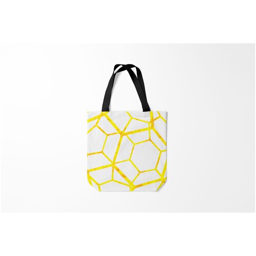 фото Сумка-шоппер / 40х40 см / популярные иллюстрации / текстуры hexagon burnettie