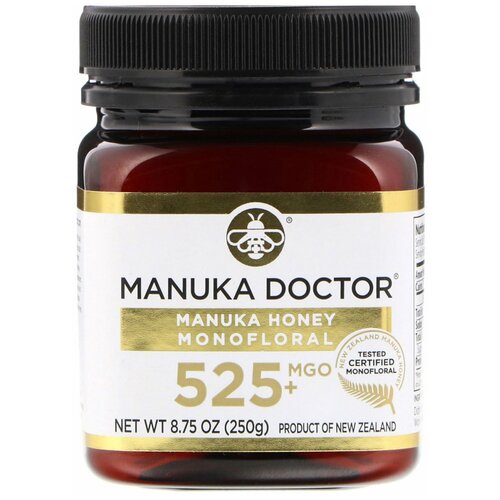 Мёд Манука (Monofloral Manuka Honey) Manuka Doctor MGO 525+ / настоящий сертифицированный