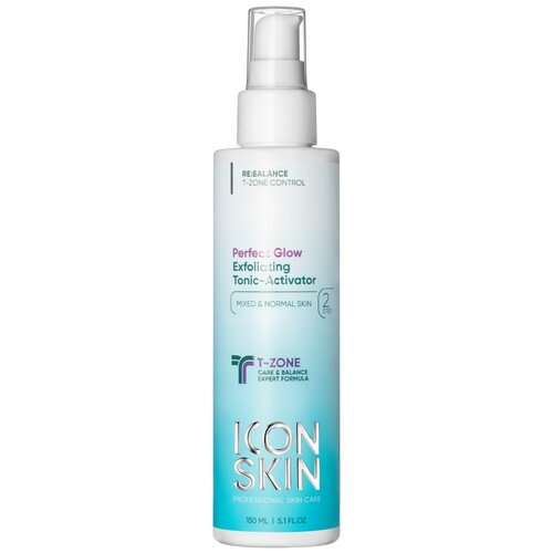 Обновляющий тоник-активатор для лица Icon Skin Perfect Glow с комплексом AHA+BHA кислот, 150мл