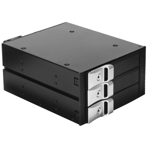 Корзина для HDD Exegate HS335-01 (универсальная, на 3*3,5 SATA/SAS HDD, занимает 2*5,25 отсека) oshtraco 3 pin 1 x 13 amp multi 2 x 2 pin adaptor