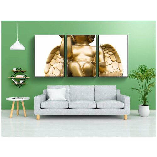 фото Набор модулных постеров для интерьера "рождественский ангел, освобождение, рождество" 60x90 см. в тубусе, без рамки lotsprints