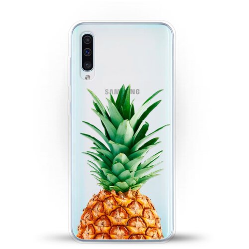 Силиконовый чехол Ананас на Samsung Galaxy A50 матовый силиконовый чехол счастье в котах на samsung galaxy a50 самсунг галакси а50