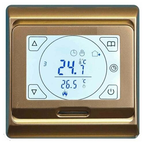 Терморегулятор RTC E91.716 серебро для теплых полов и обогревателей