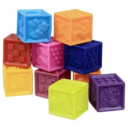 Мягкие кубики One Two Squeeze B. Toys (Battat)