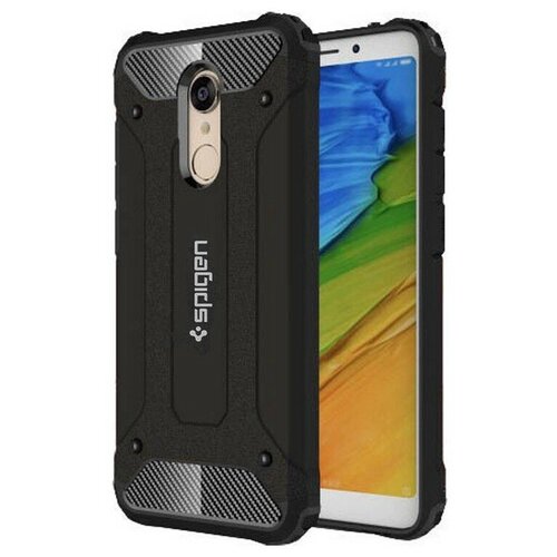 фото Противоударная накладка armor case для xiaomi redmi 5+ черный opt-mobile