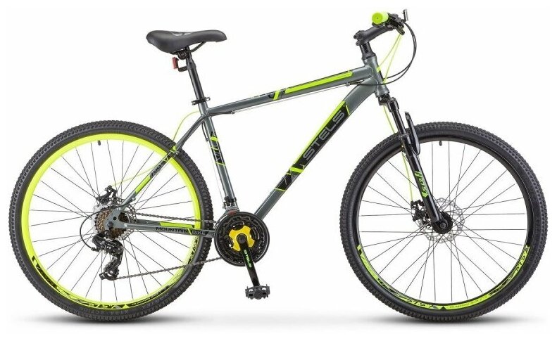Велосипед Stels Navigator 700 MD F020 27.5 Серый/Желтый (2021) (17,5" - ваш рост 160-175 см)