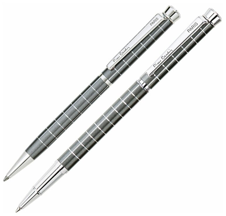 Набор Pierre Cardin PEN&PEN: ручка шариковая + роллер. Цвет - серый. Упаковка Е.