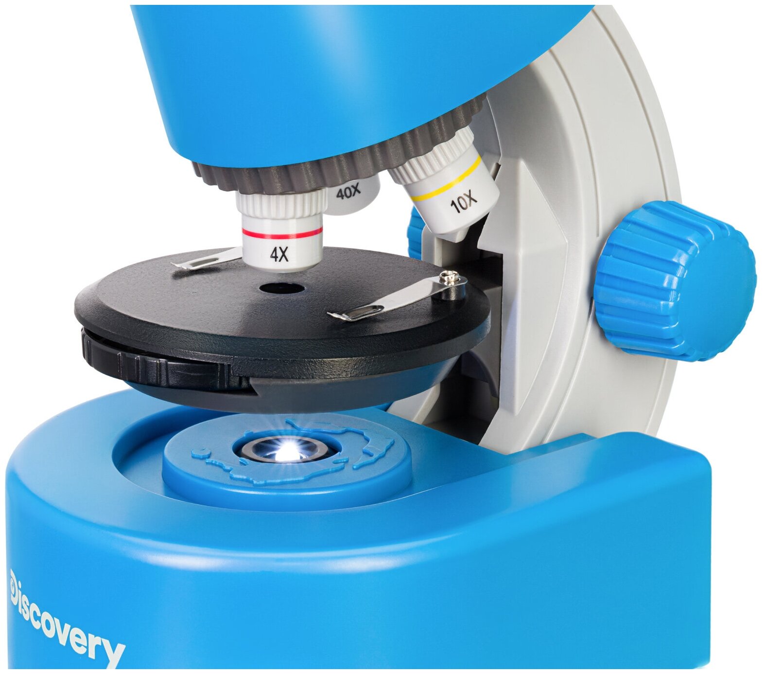 Микроскоп Discovery Micro Gravity монокуляр 40640x на 3 объек. голубой - фото №9